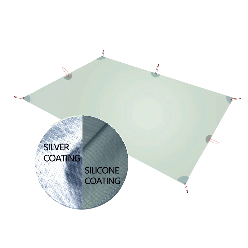 Ultralight Tarp with Sun Shelter 15D Nylon