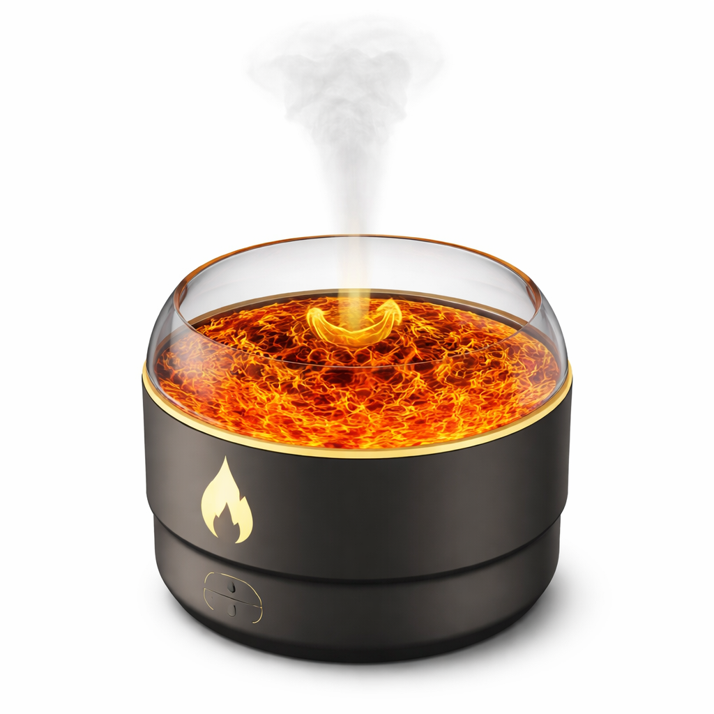 167 Black Simulation Volcano Diffuser & Humidifier