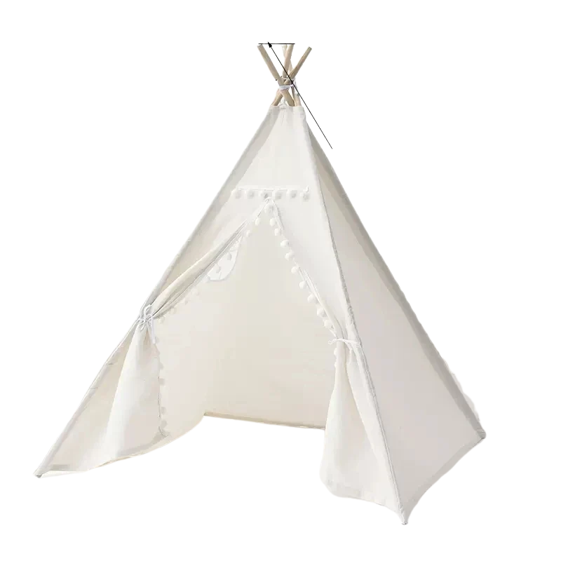 Kids Teepee Play Tent with 1.35m White