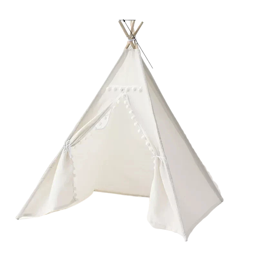 Kids Teepee Play Tent with 1.35m White