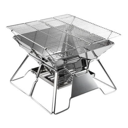Barbecue Grill with Folding Stainless Portable