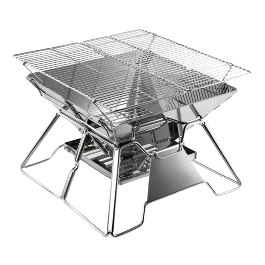 Barbecue Grill with Folding Stainless Portable