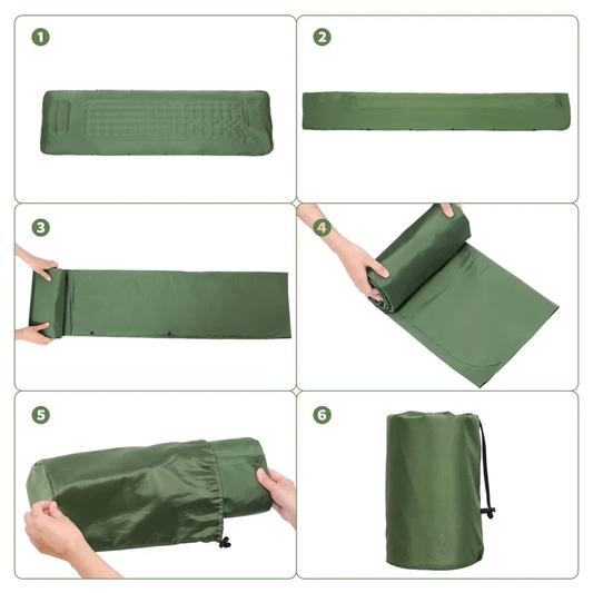 Inflatable Sleeping Pad with Thick Built-in Pump