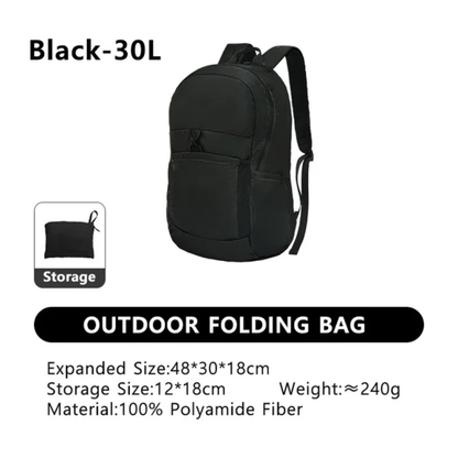 Hiking Backpack with Foldable Waterproof 30L Nylon