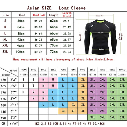Top Long Compression Black Sleeve Quick Dry for Men (Small)