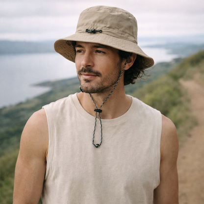 Anti-UV Waterproof Bucket Hat for Outdoor (Khaki)