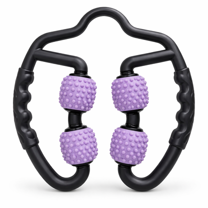 Purple Set of 2 Foam Roller Ring Leg Massagers