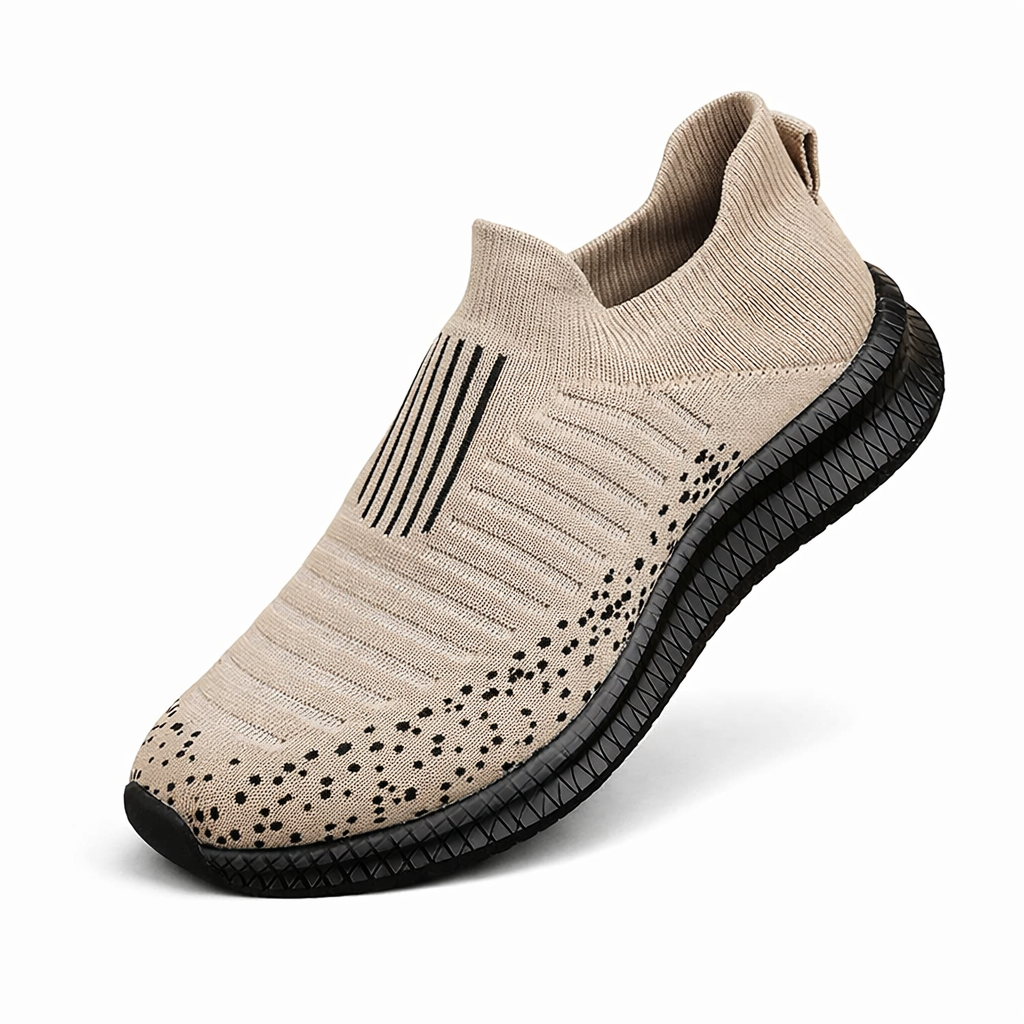 Walking Khaki Shoes Slip-On Mesh Men (Shoe Size: 41)