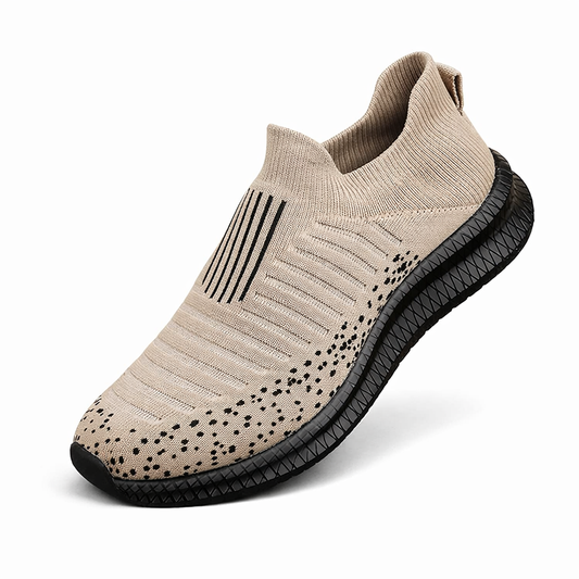 Walking Khaki Shoes Slip-On Mesh Men (Shoe Size: 41)