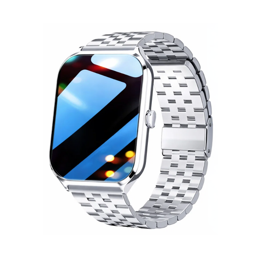 Smart Watch with Bluetooth Call Fitness Tracker (Steel SIlver)