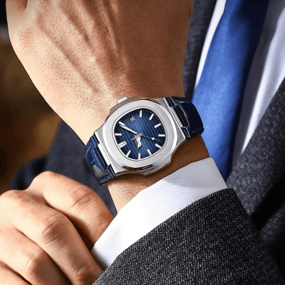 Best Mens Watch Square Quartz with Waterproof Leather | Buy Online at Furniture Things Australia