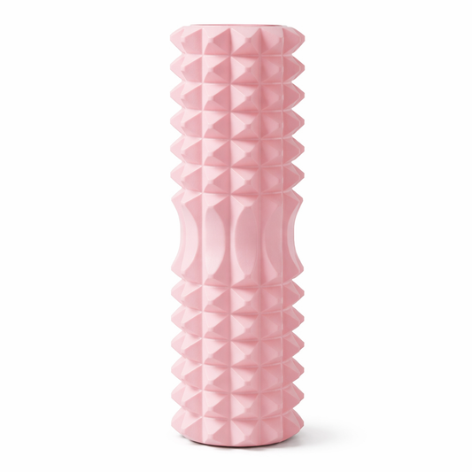Pink Foam Roller Massager for Deep Tissue Muscle Recovery & Yoga