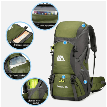 Best Backpack Hiking 50L Waterproof Travel Rucksack Nylon | Buy Online at Furniture Things Australia