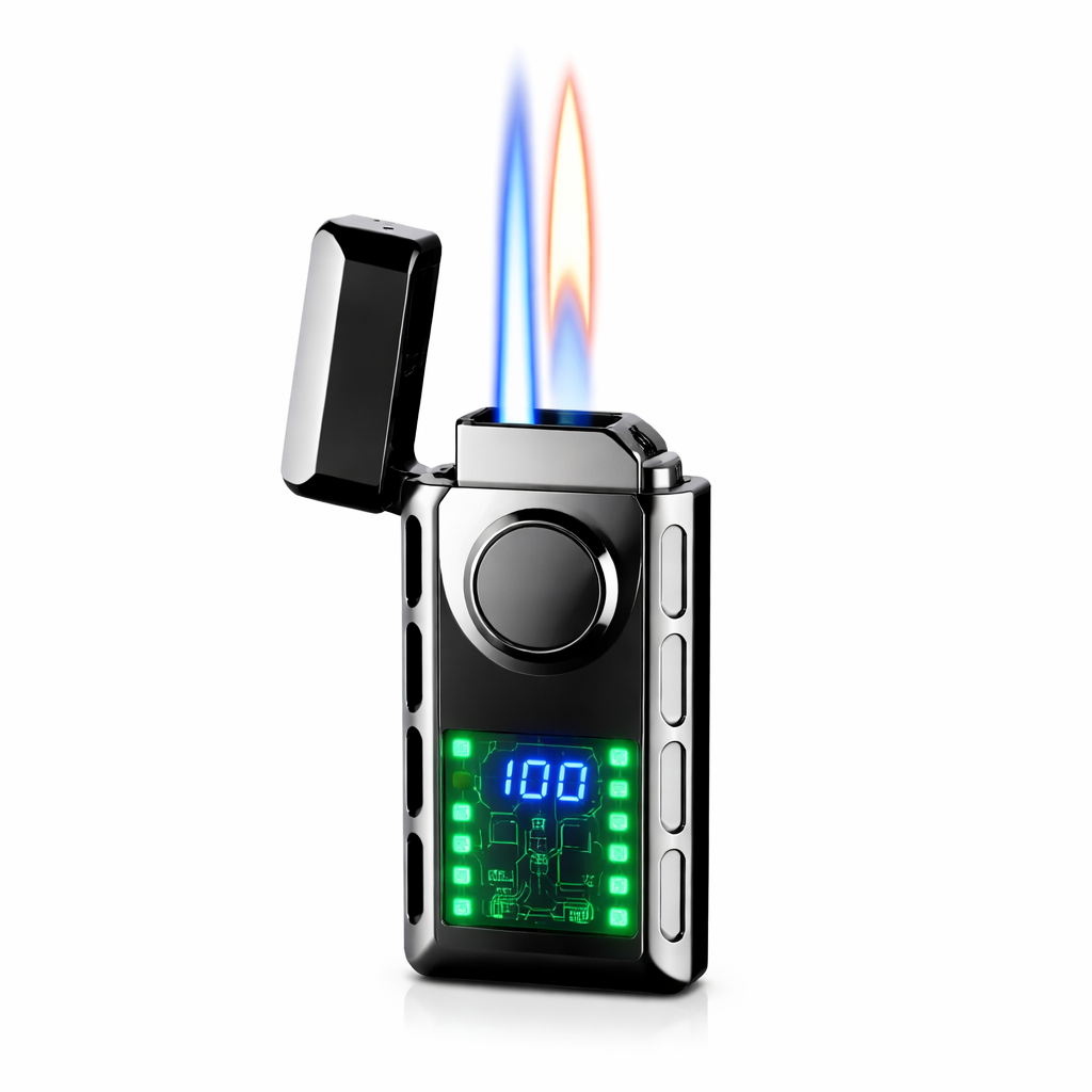 Rechargeable Jet Torch Lighter with Dual Flame