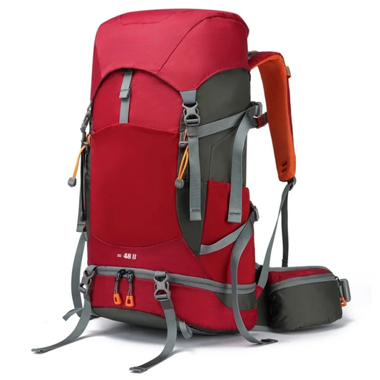 Backpack with 48L Waterproof Nylon for Hiking