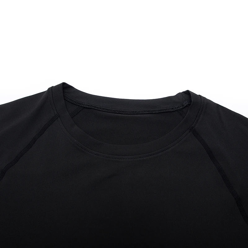 Top Long Compression Black Sleeve Quick Dry for Men (Large)