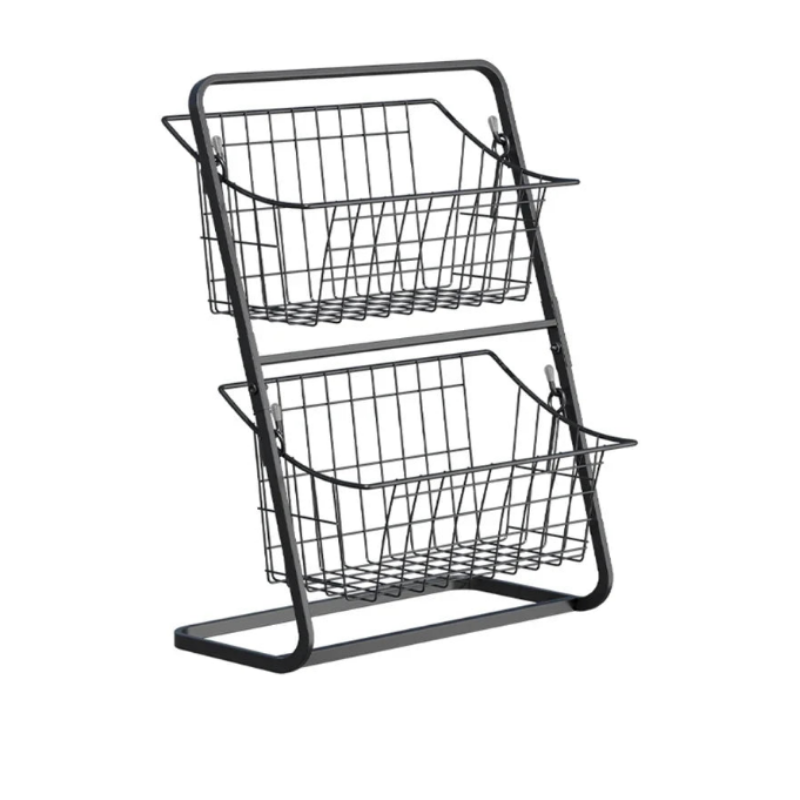 Storage Basket Metal Wire Removable Kitchen Organizer