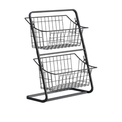 Storage Basket Metal Wire Removable Kitchen Organizer