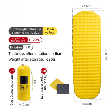 Ultralight Inflatable Sleeping Pad with Waterproof for Camping (v.4)