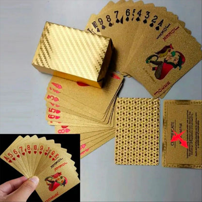 Playing Cards Plastic 24K Gold Foil