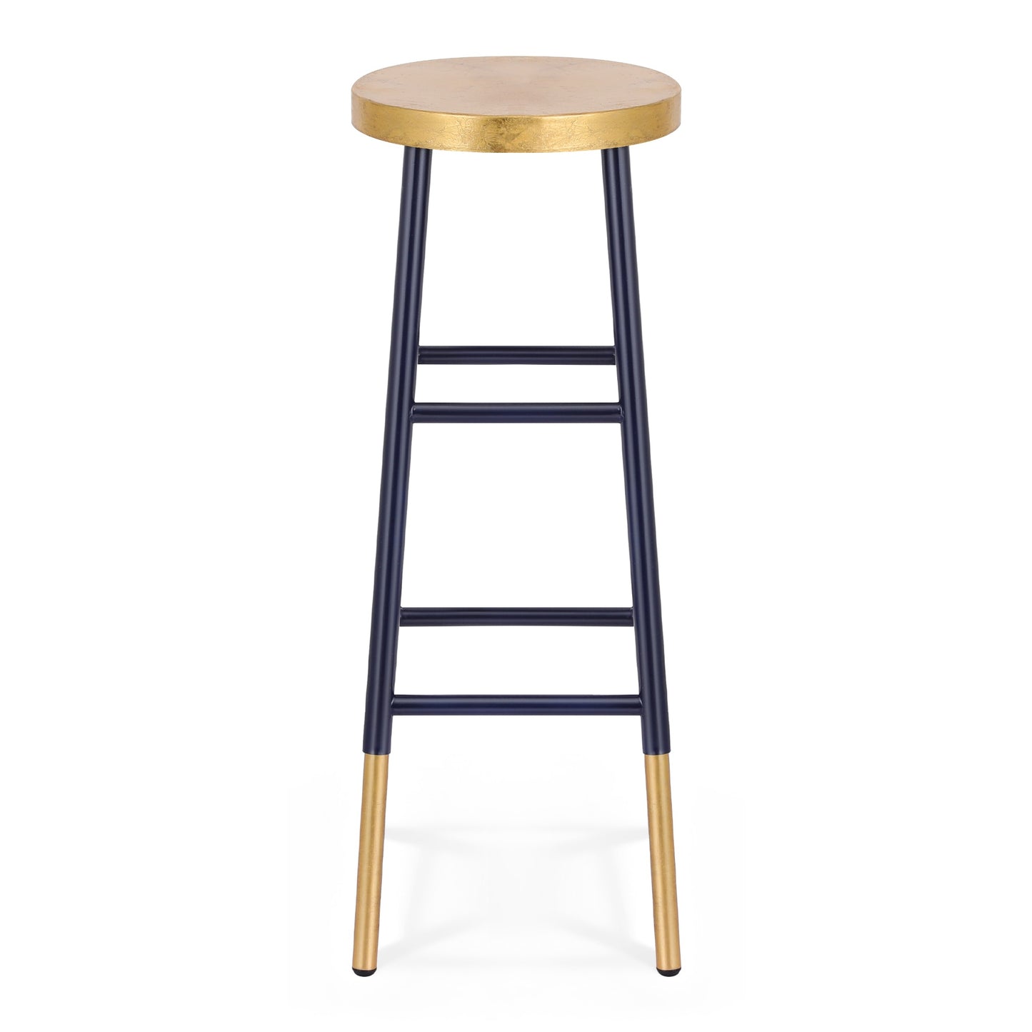 Bar Stools Metal Gold Navy