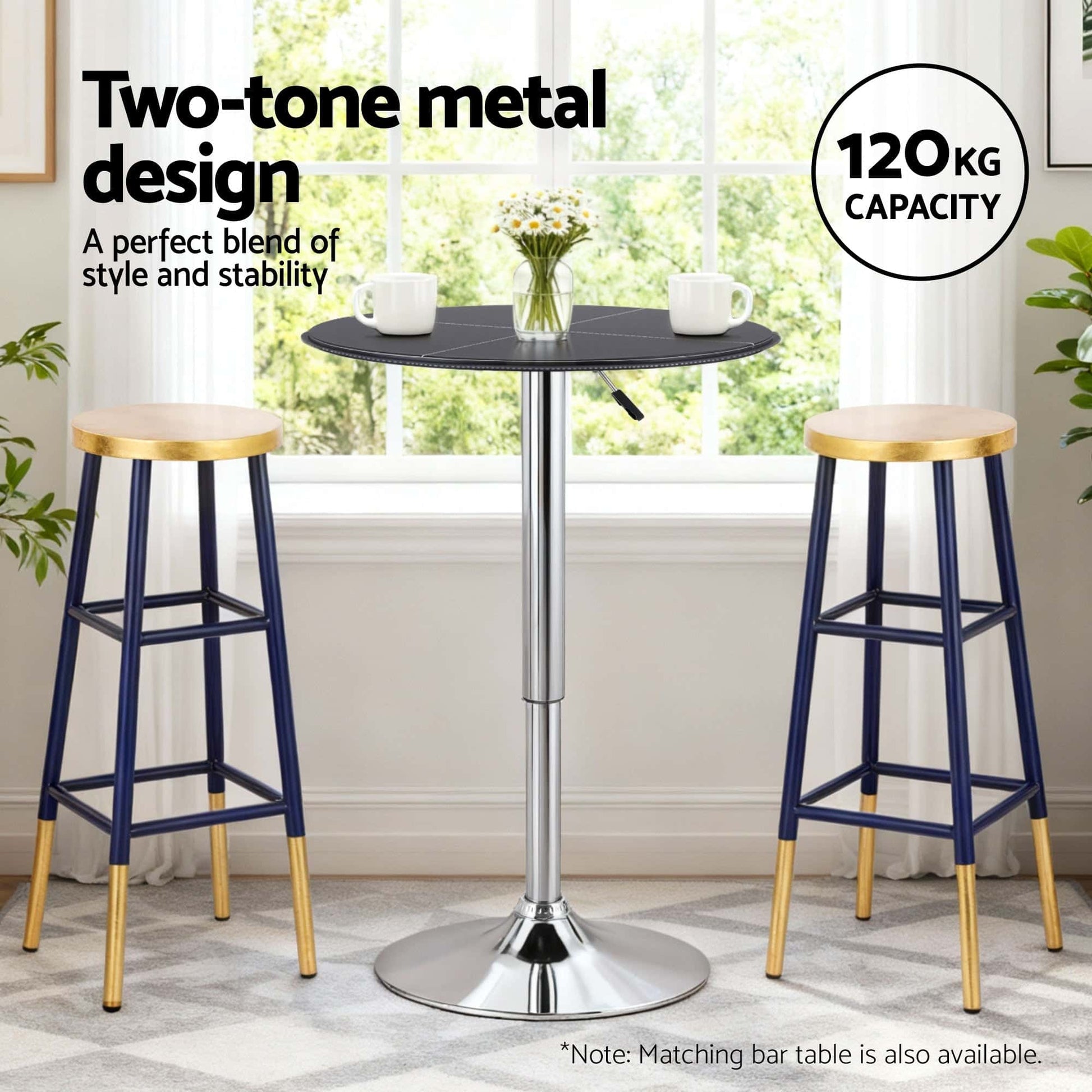 Best Bar Stools Metal Gold Navy | Buy Online at Furniture Things Australia