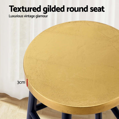 Best Bar Stools Metal Gold Navy | Buy Online at Furniture Things Australia