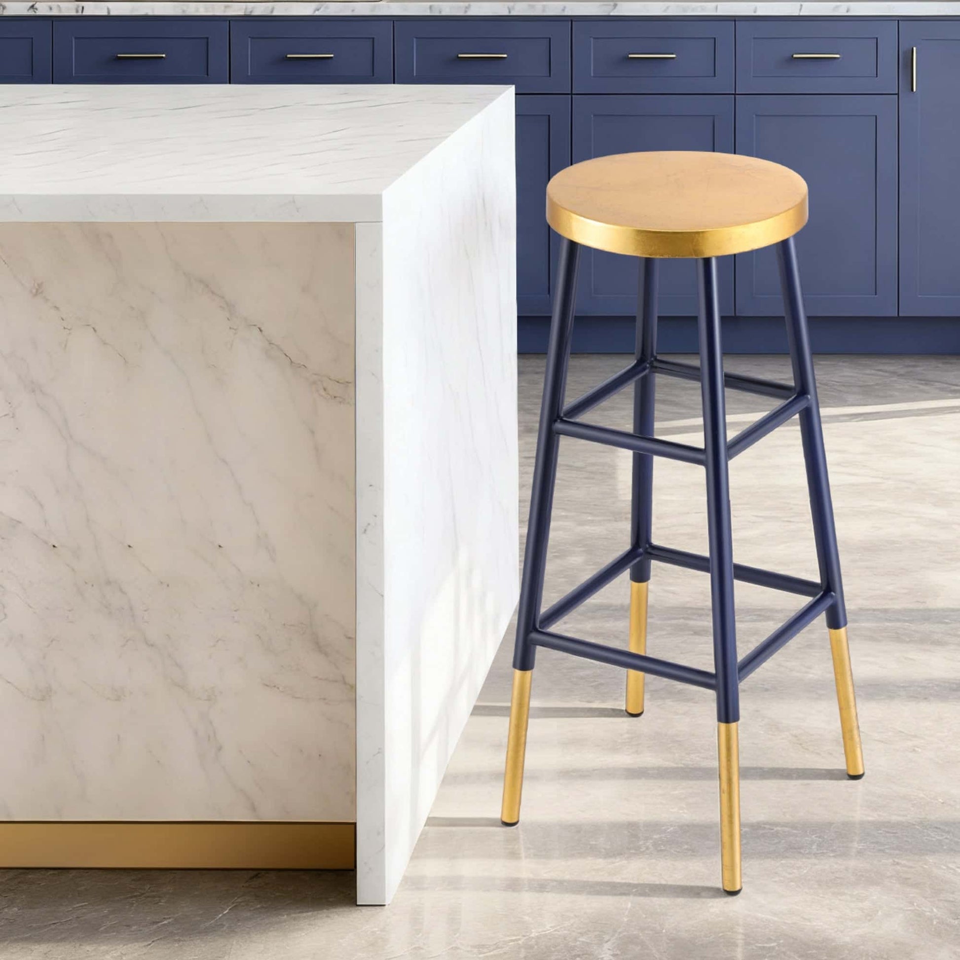 Best Bar Stools Metal Gold Navy | Buy Online at Furniture Things Australia