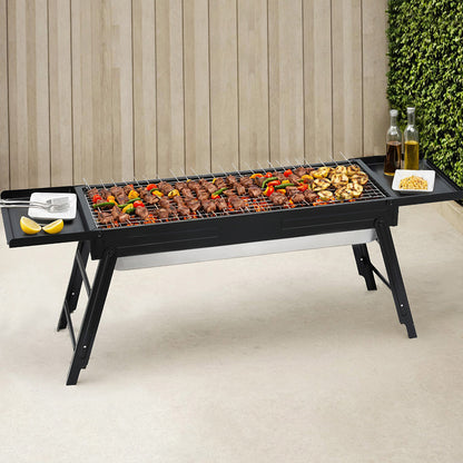 Charcoal BBQ Grill Smoker Portable Barbecue Outdoor Foldable Camping