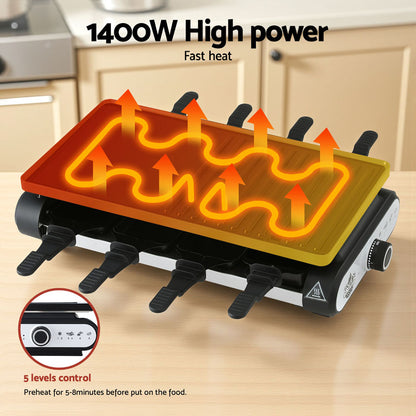 1400W Electric BBQ Grill w/ 7 Cooking Pans