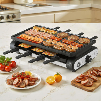 1400W Electric BBQ Grill w/ 7 Cooking Pans