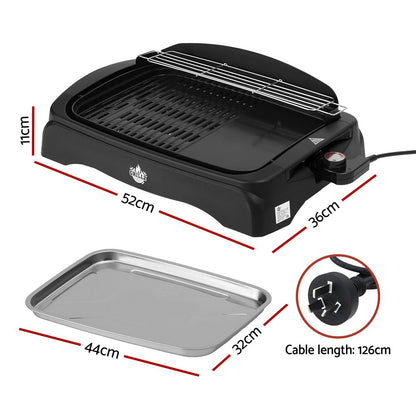 1950W Electric BBQ Grill Non-stick Plate for Indoor Outdoor