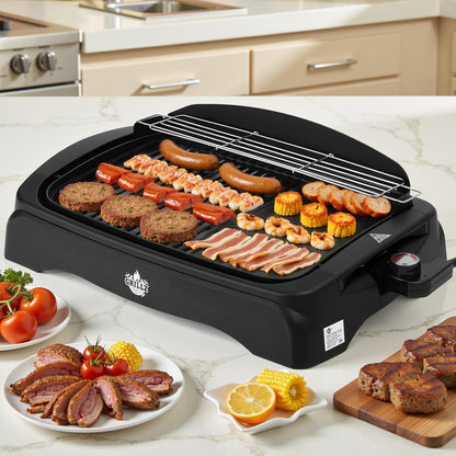 1950W Electric BBQ Grill Non-stick Plate for Indoor Outdoor