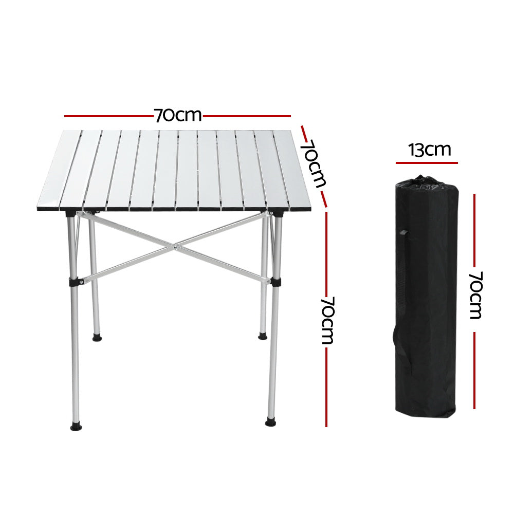 Roll Up Folding Camping Table for Outdoor Picnic