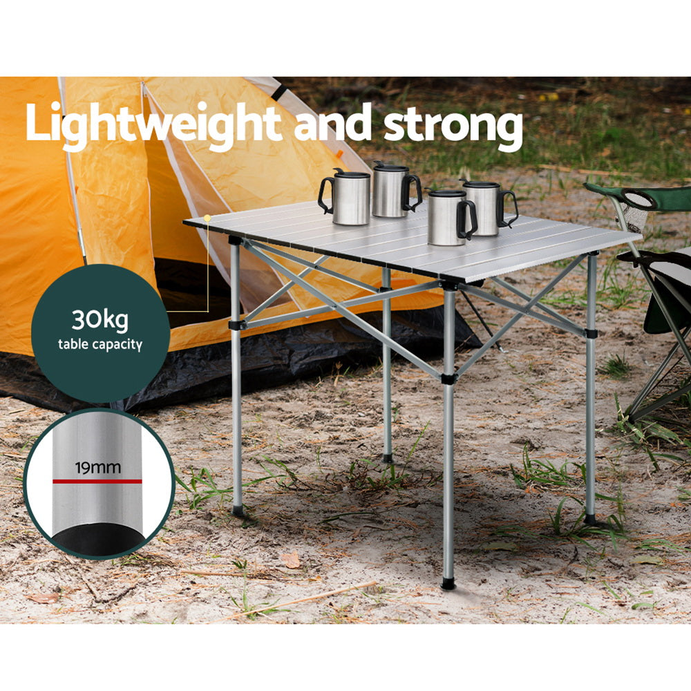 Roll Up Folding Camping Table for Outdoor Picnic