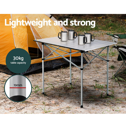 Roll Up Folding Camping Table for Outdoor Picnic