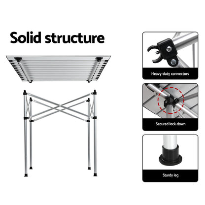 Roll Up Folding Camping Table for Outdoor Picnic