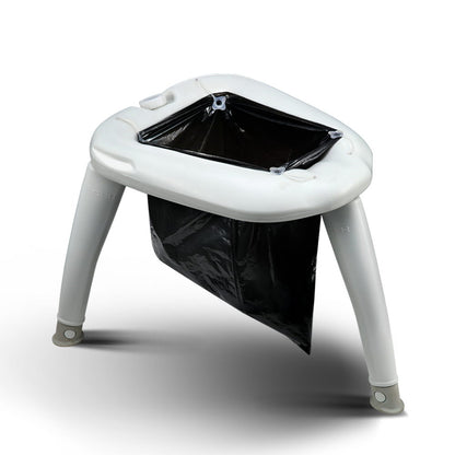 Portable Folding Toilet /w Plastic Bag for Outdoor Camping