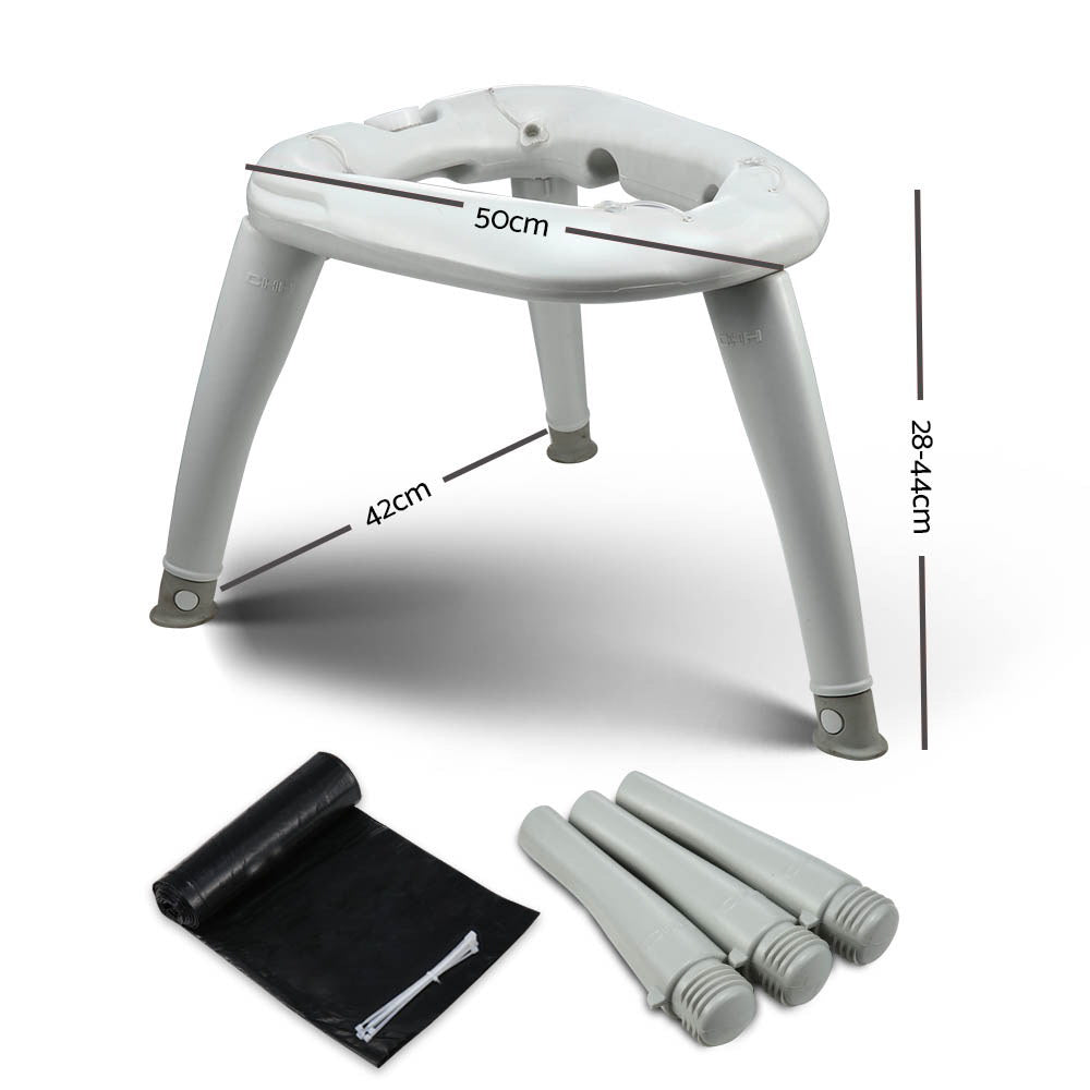 Portable Folding Toilet /w Plastic Bag for Outdoor Camping