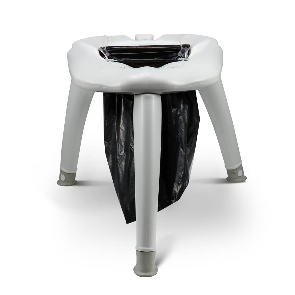 Portable Folding Toilet /w Plastic Bag for Outdoor Camping