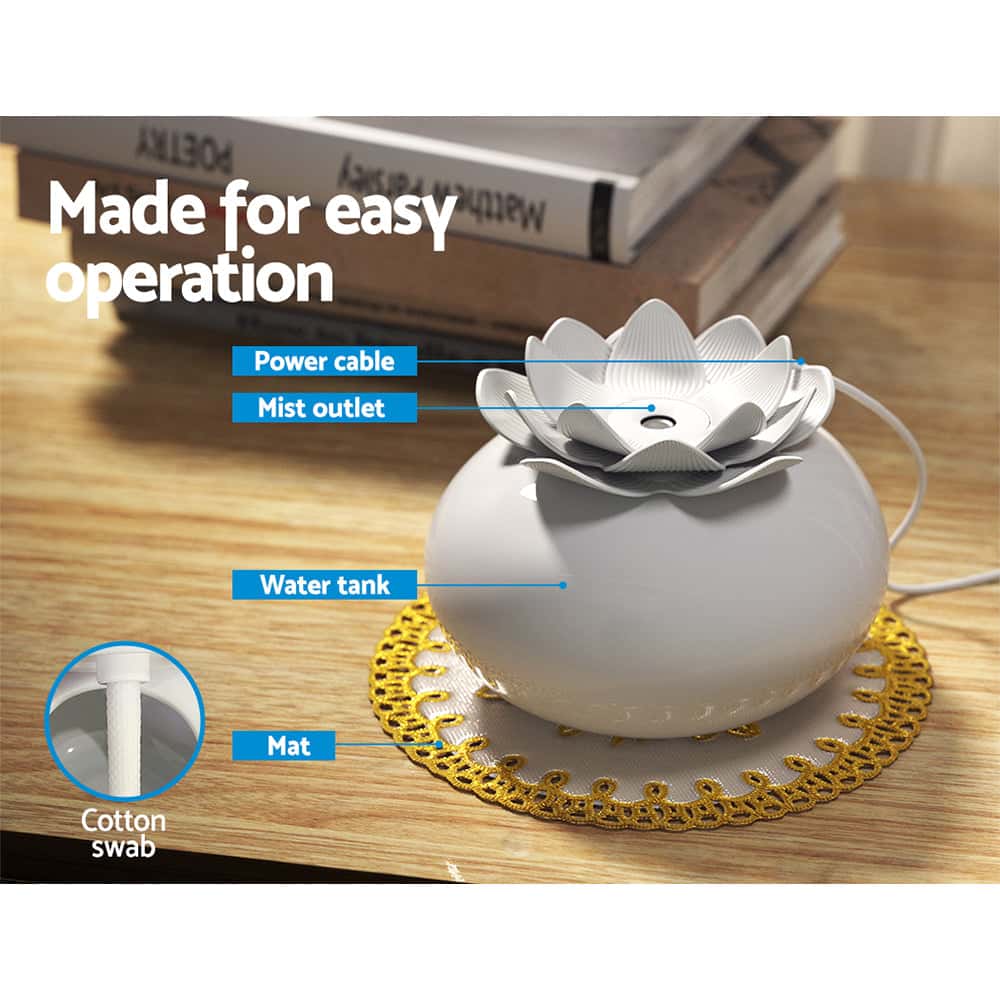 Best Aroma Diffuser Aromatherapy Lotus 200ml | Buy Online at Furniture Things Australia