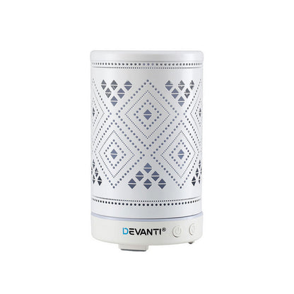 Ultrasonic Aroma Diffuser 100ml LED Lights Iron Humidifier