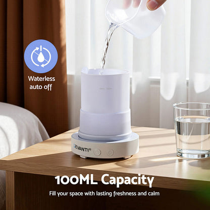 Ultrasonic Aroma Diffuser 100ml LED Lights Iron Humidifier