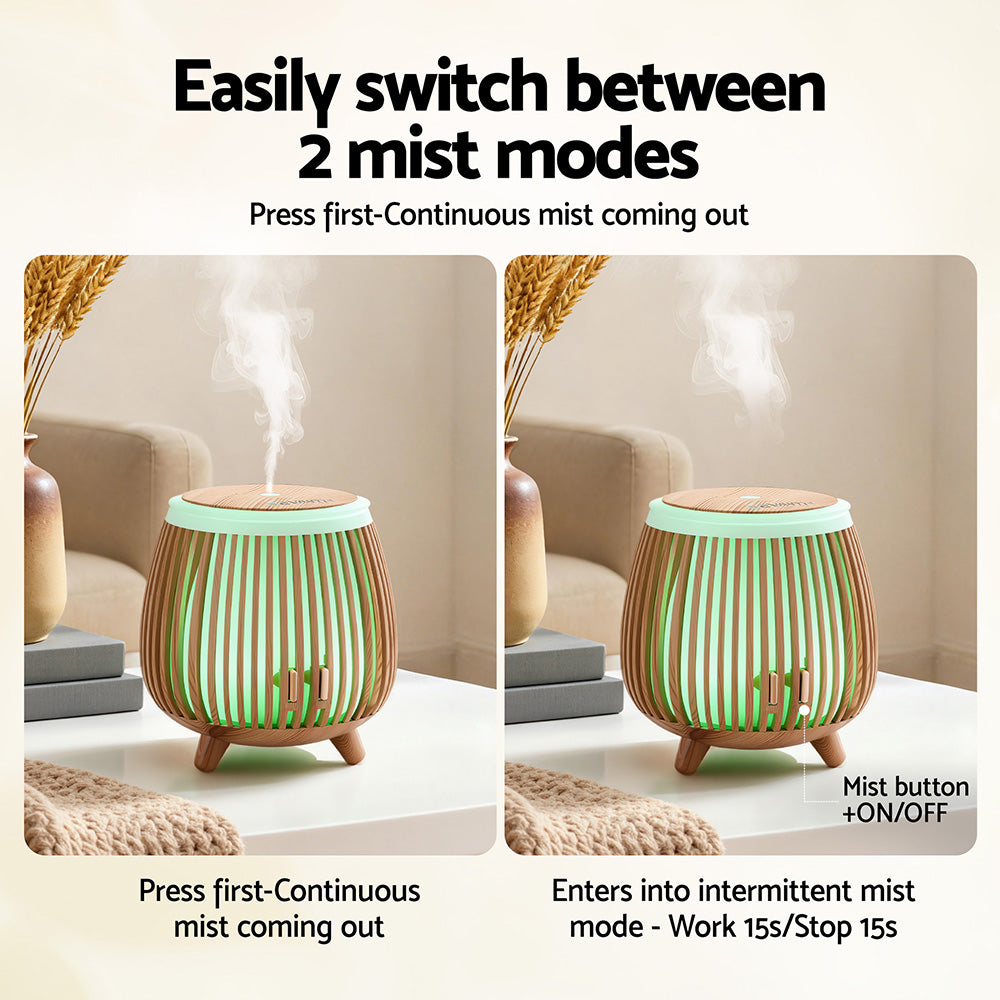 Ultrasonic Aroma Diffuser Aromatherapy 140ml LED Lights