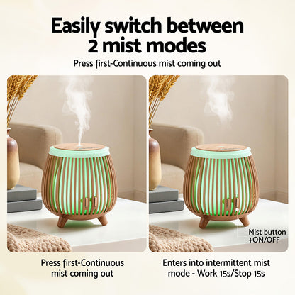 Ultrasonic Aroma Diffuser Aromatherapy 140ml LED Lights