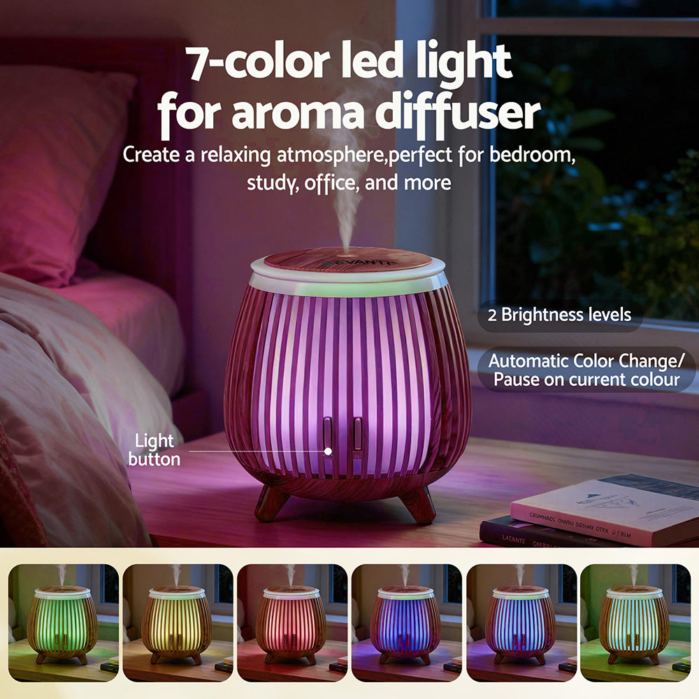 Ultrasonic Aroma Diffuser Aromatherapy 140ml LED Lights