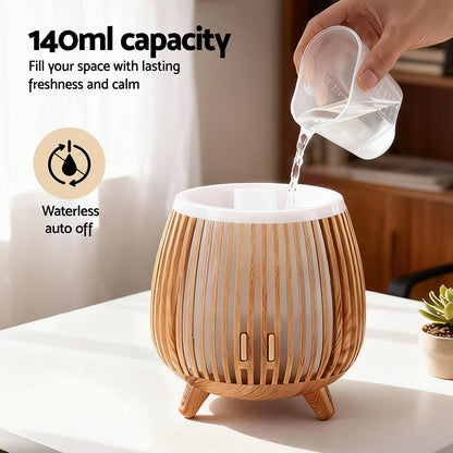 Ultrasonic Aroma Diffuser Aromatherapy 140ml LED Lights