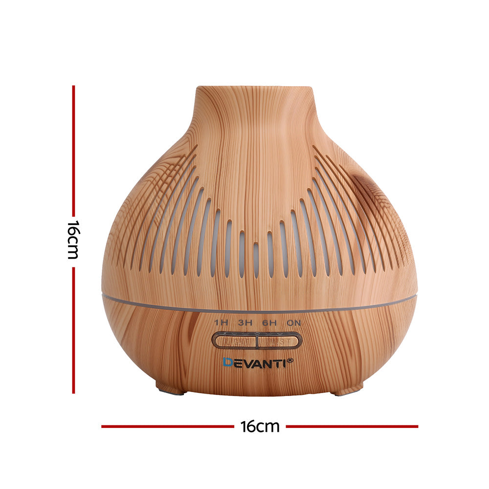 Ultrasonic Aroma Diffuser Aromatherapy 400ml LED Lights