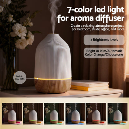 Ultrasonic Aroma Diffuser Aromatherapy 100ml LED Lights