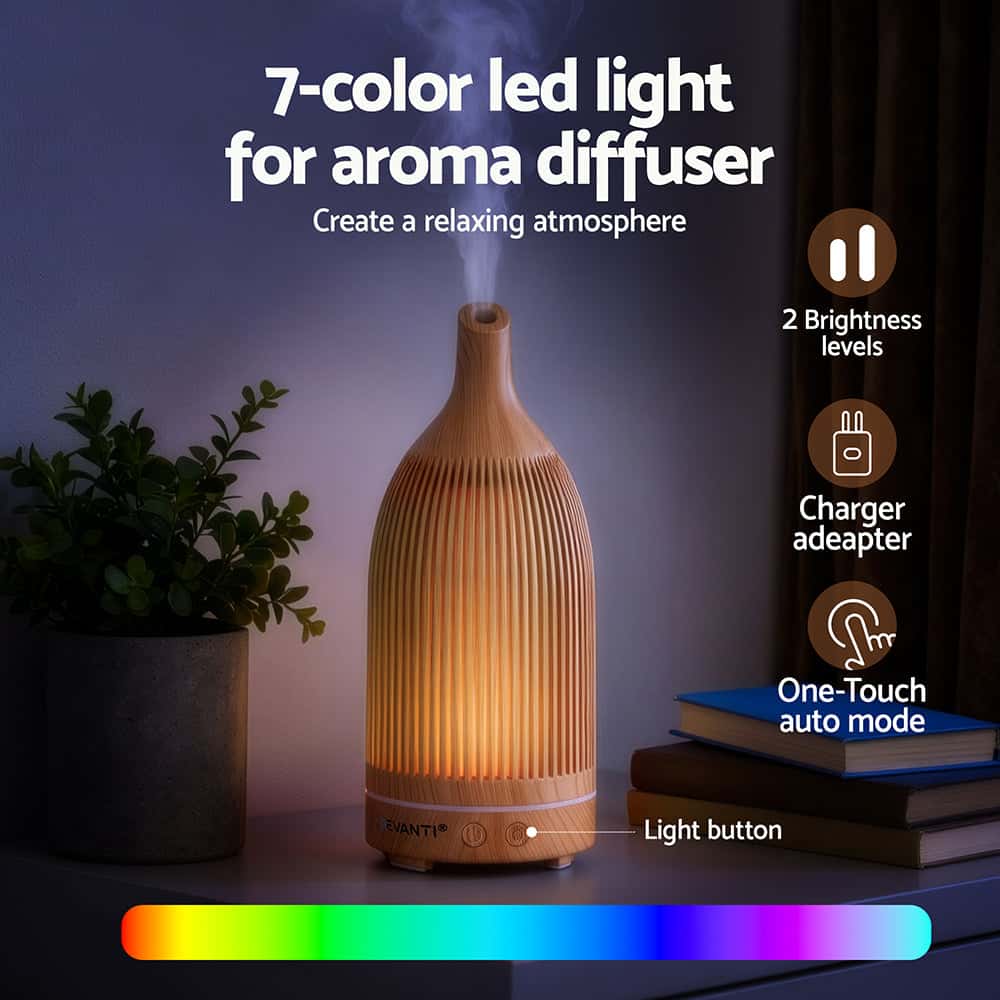 Best Ultrasonic Aroma Diffuser Aromatherapy 200ml LED Light | Buy Online at Furniture Things Australia